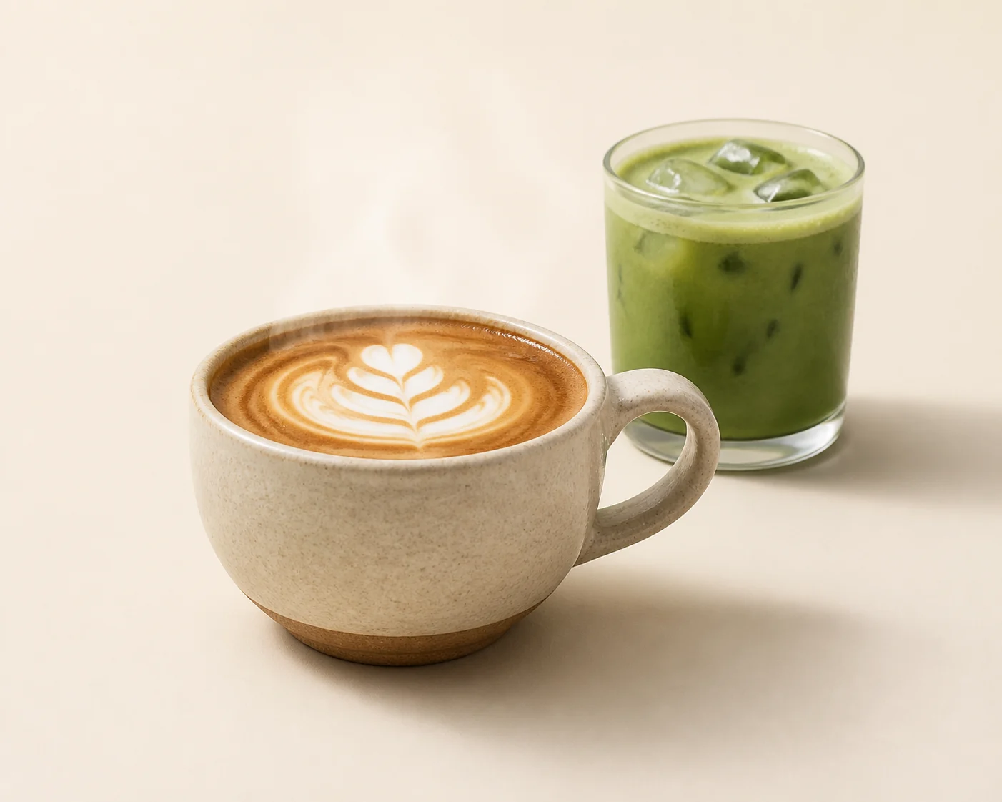 Coffee and matcha